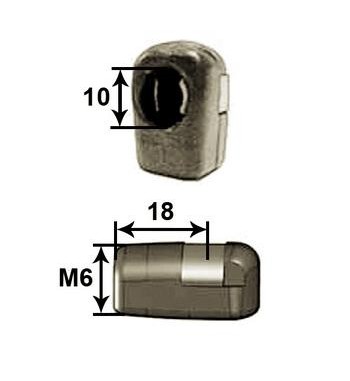 ROTULA PLASTICO (CABEZA 10)...